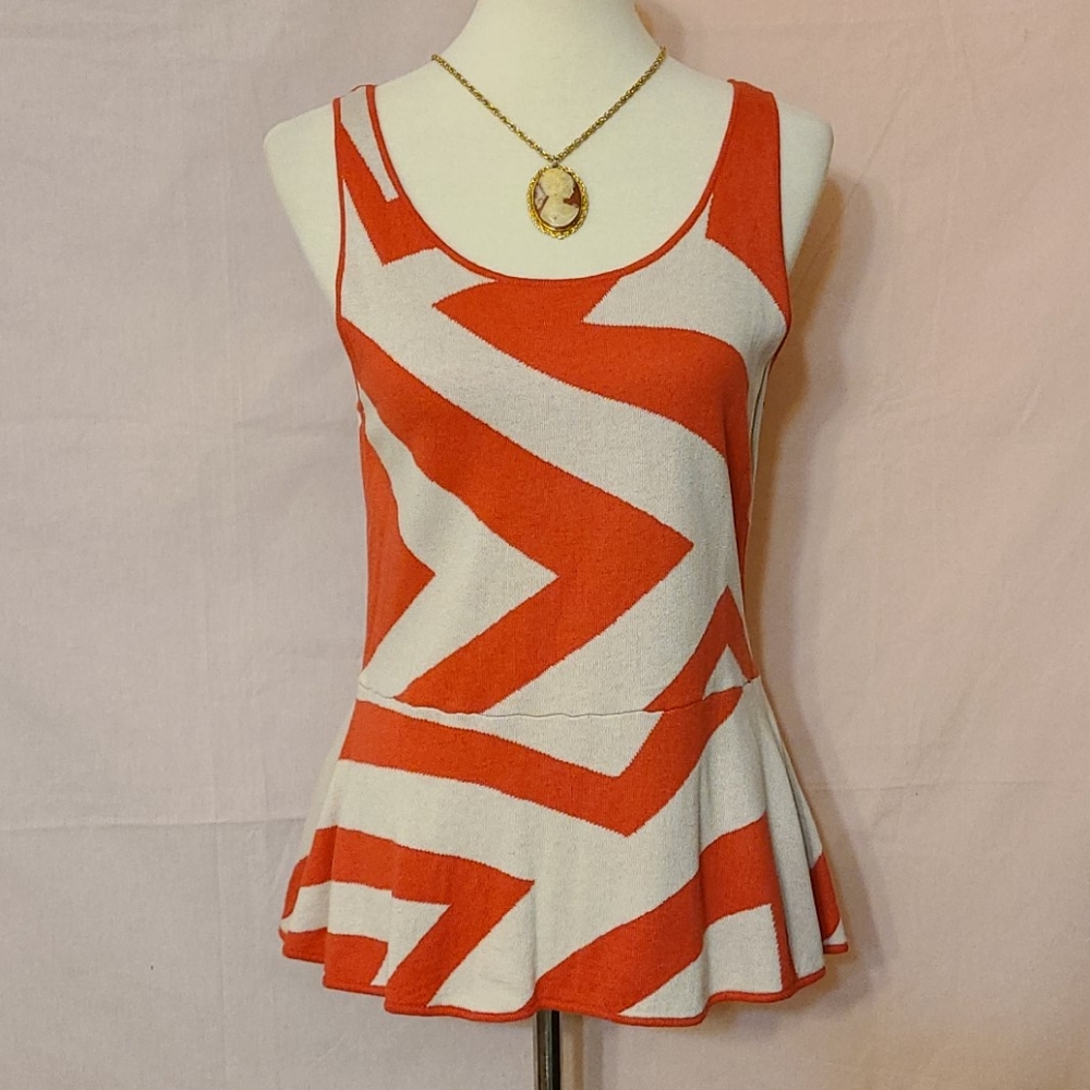 New York & Company Sleeveless Peplum Top